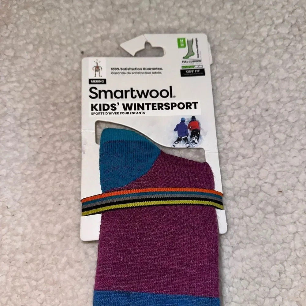 Smartwool Kids Medium Wintersport Ski Socks NWT Meadow Mauve Color